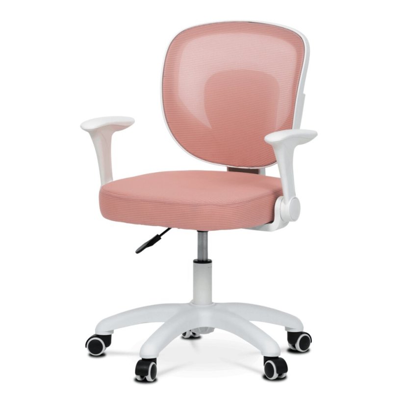 Dětská židle, výškově nastavitelná, růžová síťovina, KA-K1062 PINK