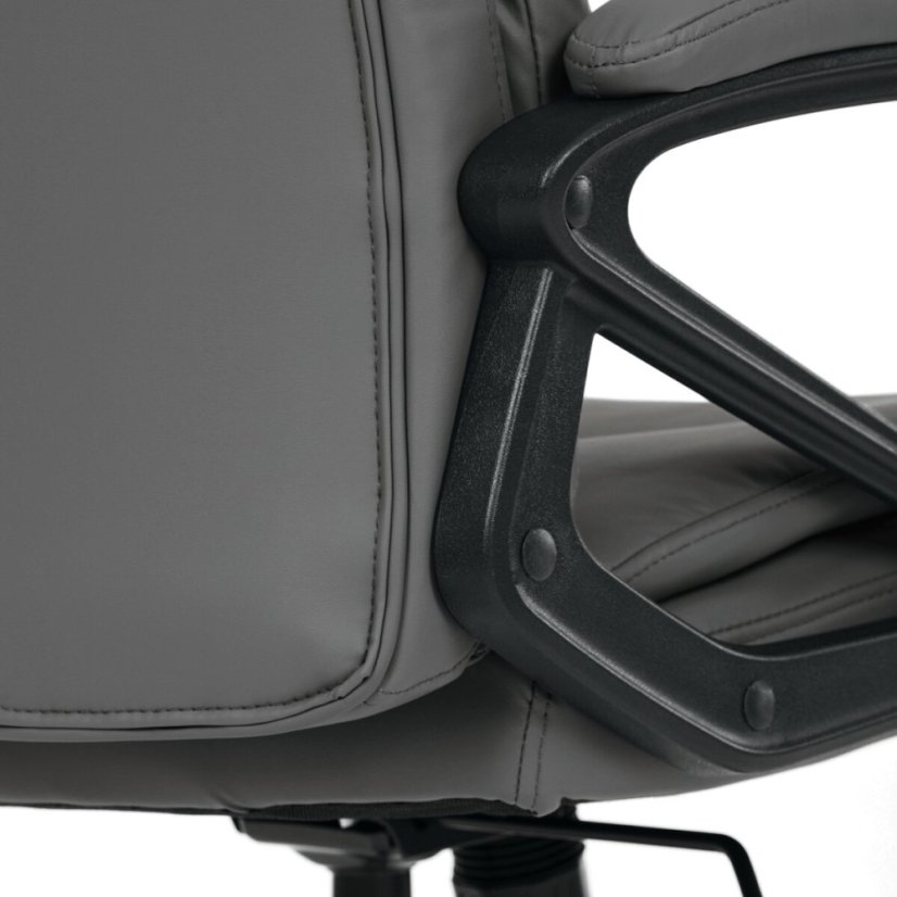 Kancelářské křeslo, houpací mechanismus, šedá ekokůže, KA-Y346 GREY