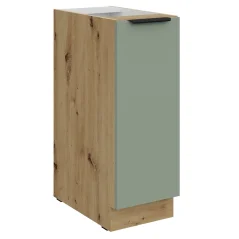 Spodní skříňka s výsuvným košem ARSANY 30 D CARGO BB, aquamarine/dub artisan (30 x 82) cm