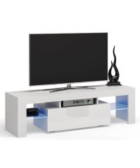 RTV stolek DOVES 140 bílá lesk