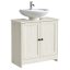 Koupelnová skříňka 60x30x61cm, mdf, bílá, AUK-E1155 WT
