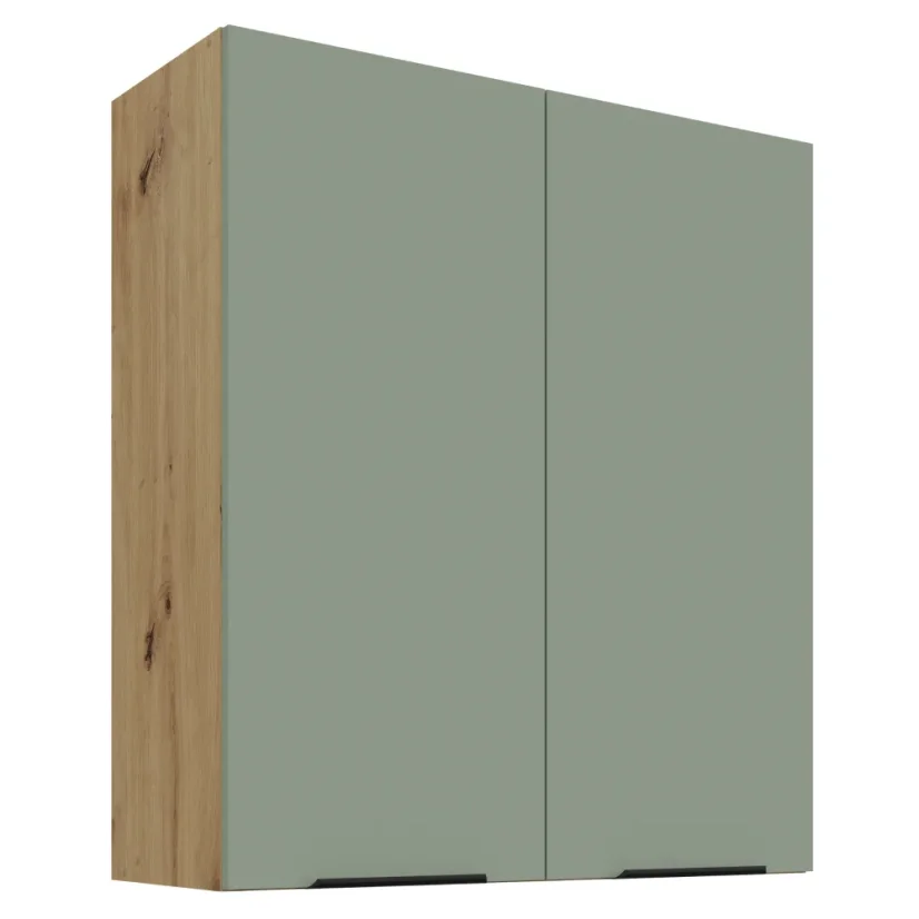 Horní skříňka ARSANY 80 G-90 2F, aquamarine/dub artisan (80 x 90) cm