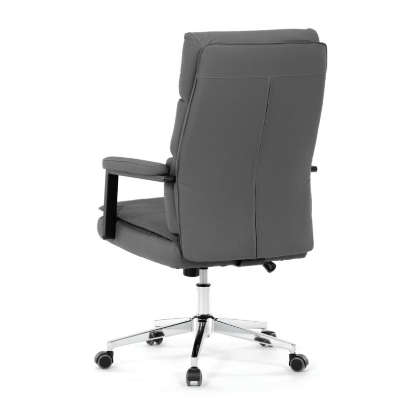 Kancelářské křeslo, houpací mechanismus, šedá ekokůže, KA-D8104 GREY