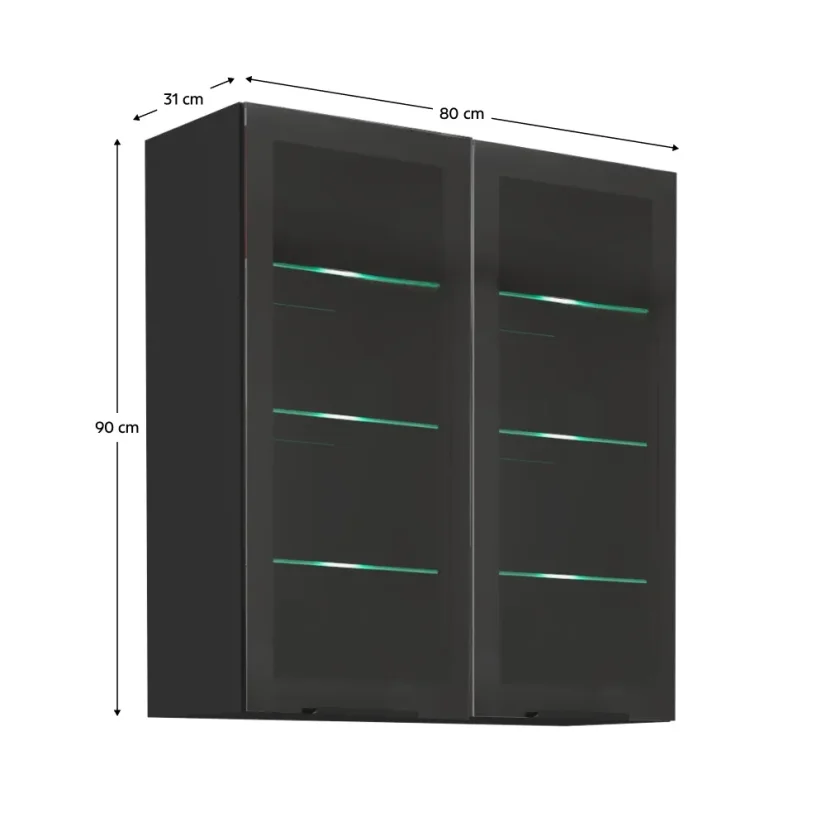 Horní skříňka, černá, ARAKA/MENZO/SIBER 80 GS-90 2F