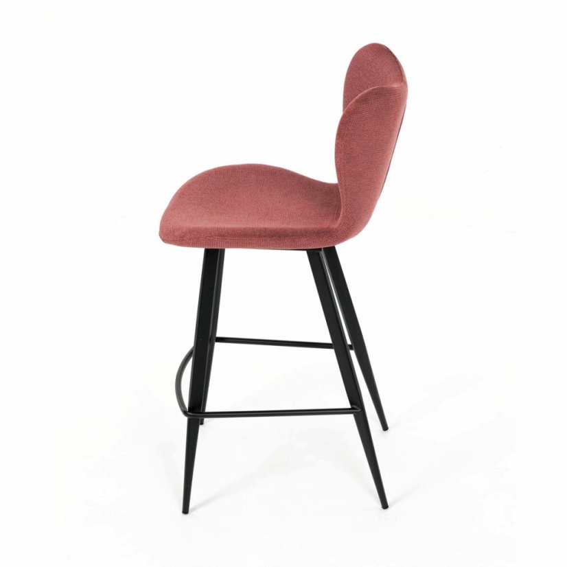 Barová židle, červená, látka, AUB-1068 RED2