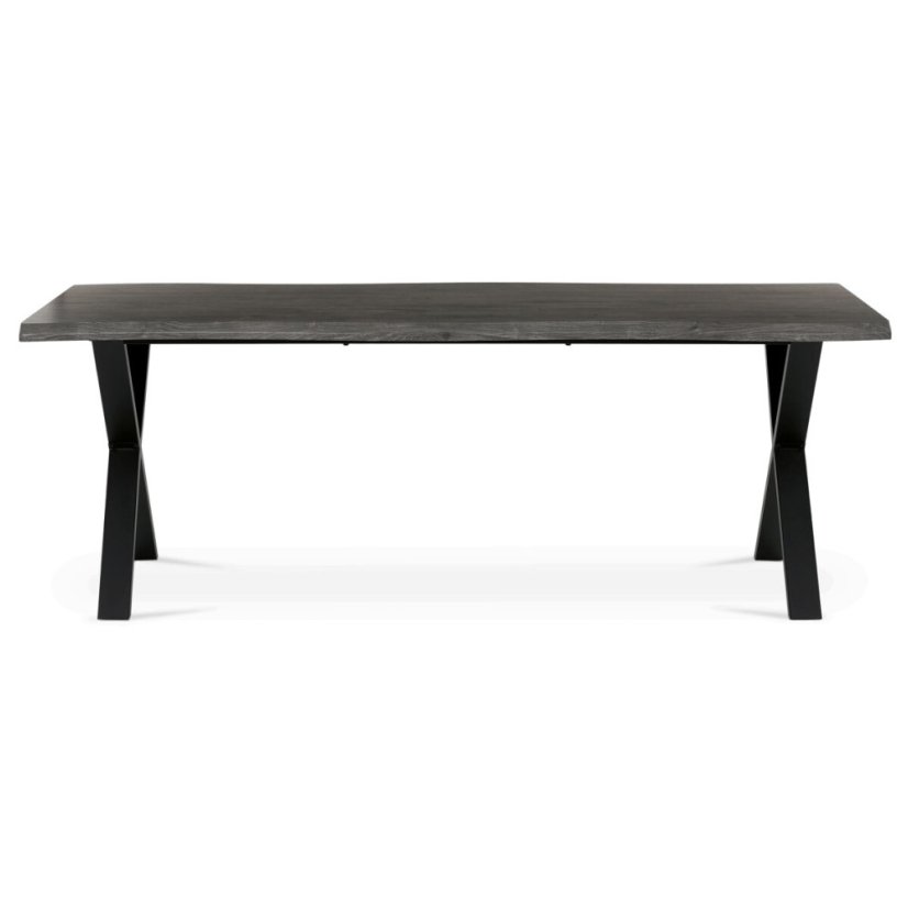 Jídelní stůl 210x100cm, mdf, šedý dub, HT-F4321 GREY - Barva: hnědá#eup349686euv2
