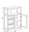 Komoda 60x30x80cm, mdf, bílá, AUK-E1154 WT