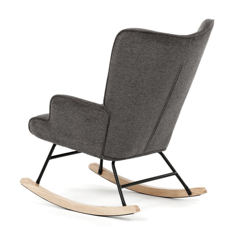 Houpací křeslo, šedá, látka, AK-373 GREY2