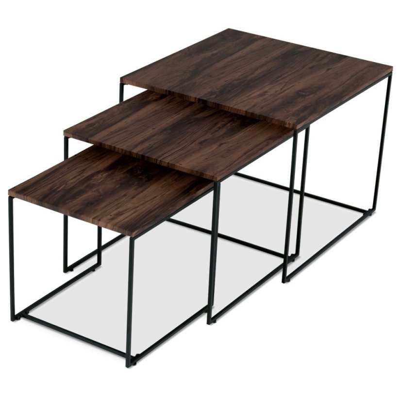 Konferenční stolek 60x60x51cm, mdf, ořech, AF-3008 WAL - Barva: Ořech#eup349255euv1