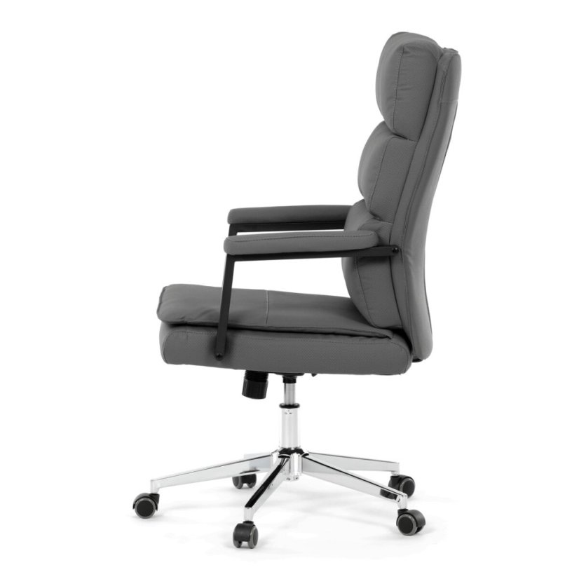 Kancelářské křeslo, houpací mechanismus, šedá ekokůže, KA-D8104 GREY