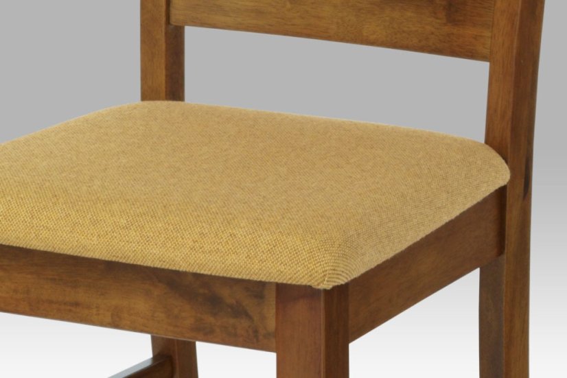 jídelní židle, potah krémový, barva ořech – nosnost 110 kg, výška sedu 46 cm - Dekor: Dub
