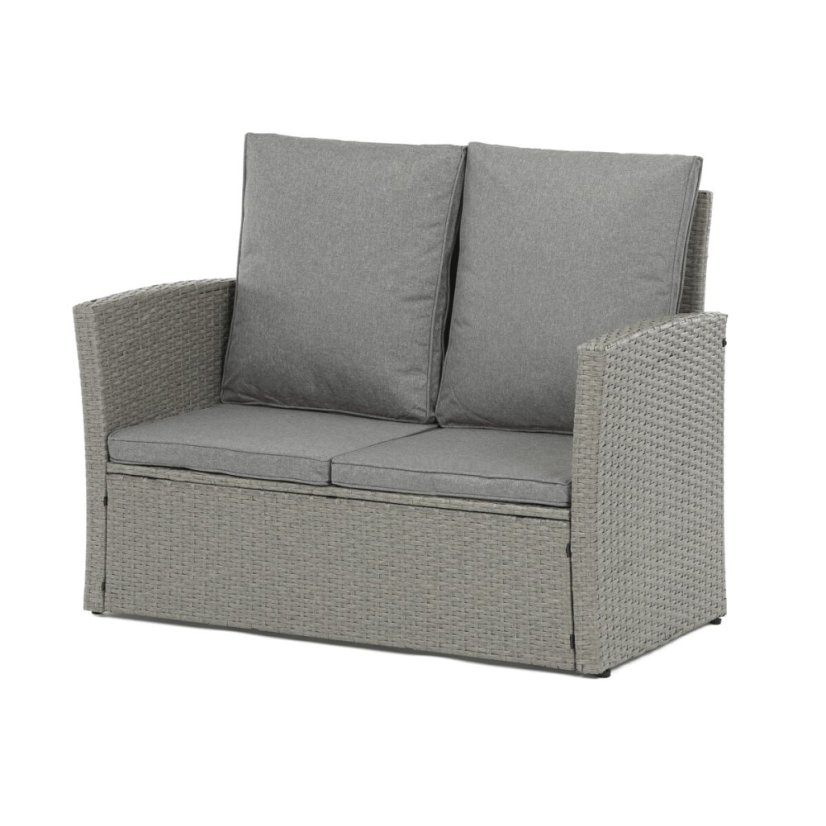 Zahradní sedací souprava, polyratan, šedá, AZS-A1523 GREY