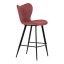Barová židle, červená, látka, AUB-1068 RED2