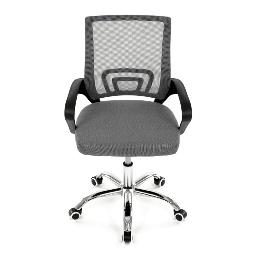 Dětská židle, výškově nastavitelná, šedá síťovina, KA-L103 GREY