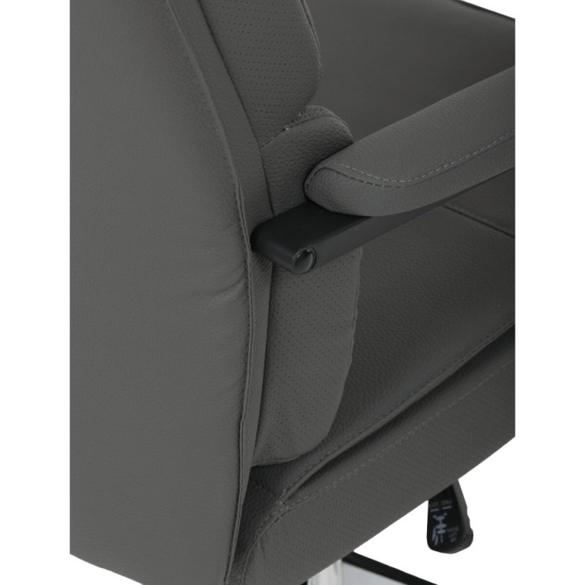 Kancelářské křeslo, houpací mechanismus, šedá ekokůže, KA-D8104 GREY