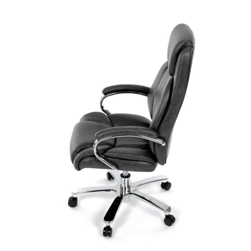 Kancelářské křeslo, houpací mechanismus, šedá ekokůže, KA-F1385 GREY