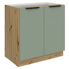 Spodní skříňka ARSANY 80 D 2F BB, aquamarine/dub artisan (80 x 82) cm