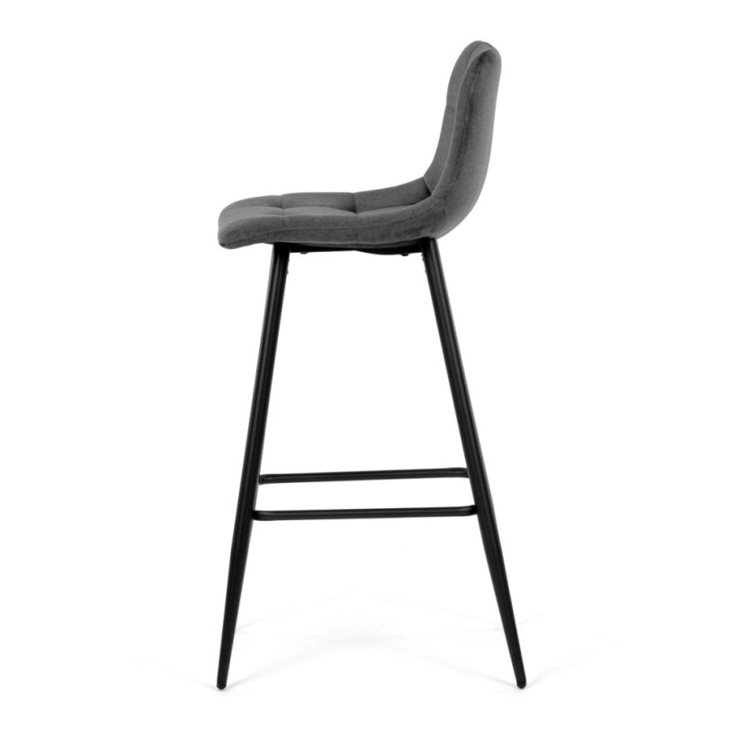 Barová židle, šedá, látka, AUB-X7015 GREY2