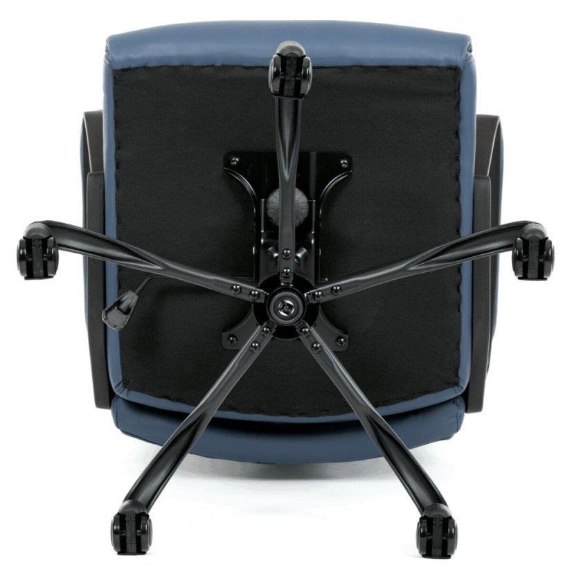 Kancelářské křeslo, houpací mechanismus, modrá ekokůže, KA-Y346 BLUE