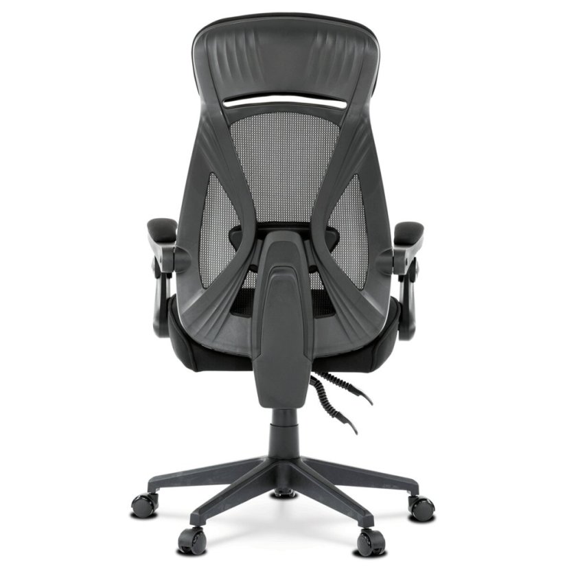 Kancelářská židle, potah černá látka a černá síťovina MESH, PC mech. s aretací