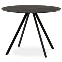 Kulatý jídelní stůl 100x100cm, lamino, šedý dub, HT-R5010 GREY