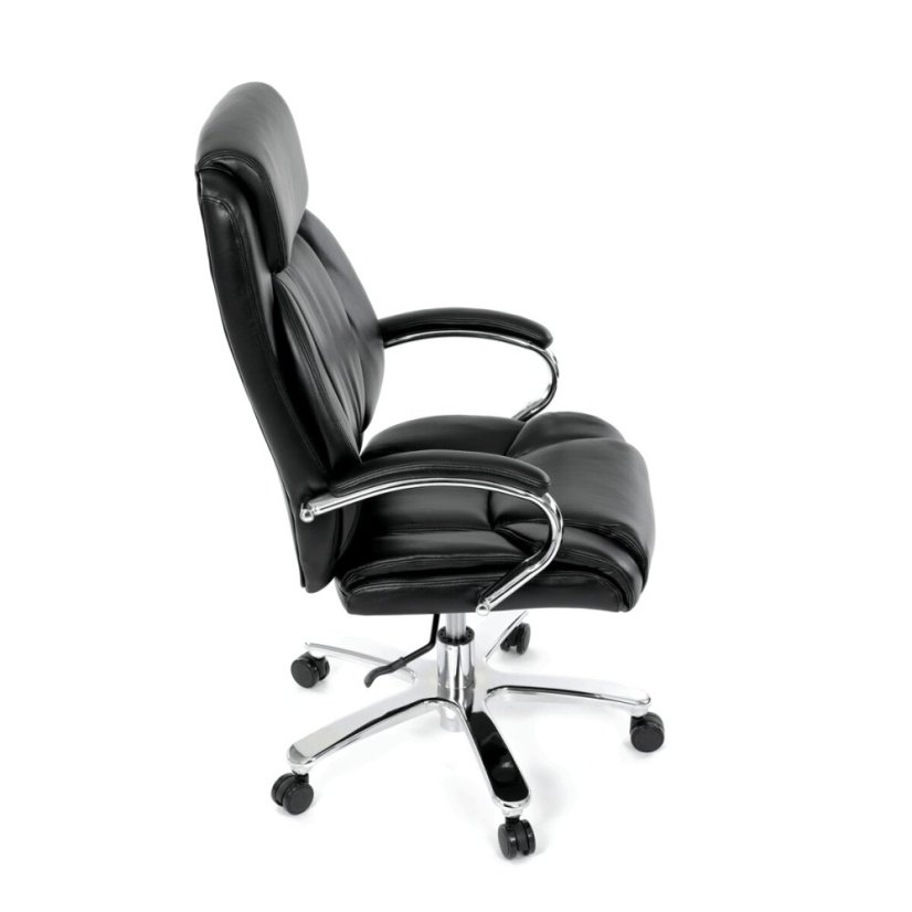 Kancelářské křeslo, houpací mechanismus, černá ekokůže, KA-F1385 BK