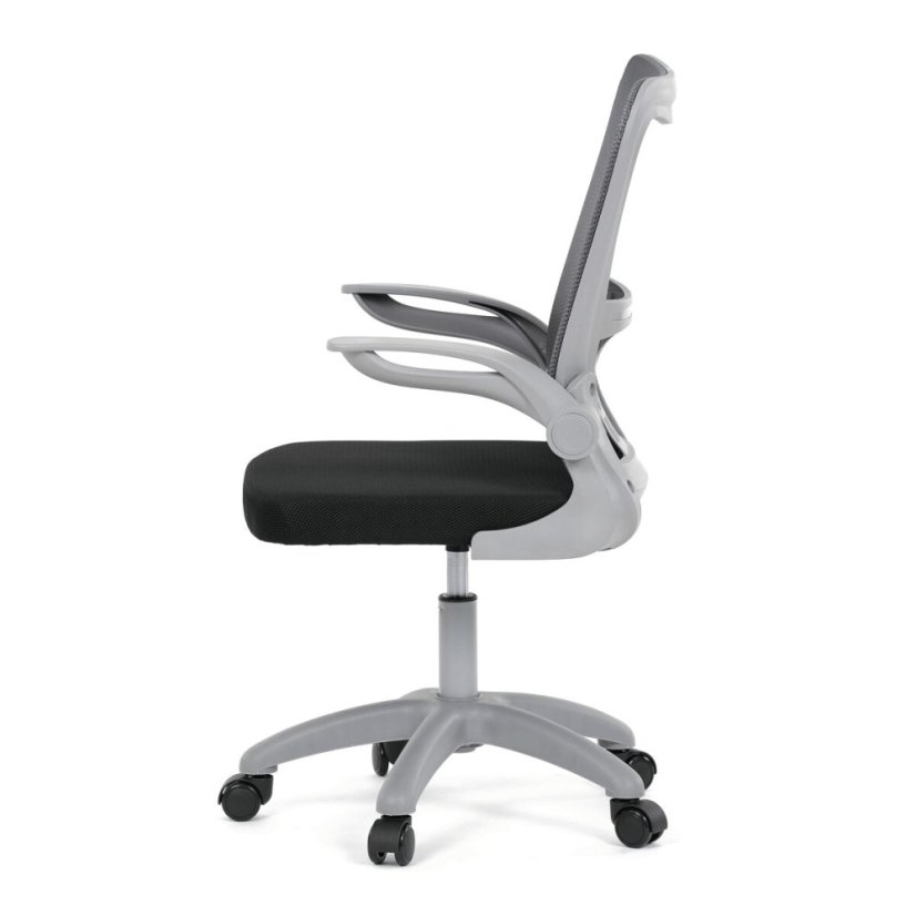 Dětská židle, výškově nastavitelná, šedá síťovina, KA-K2008 GREY