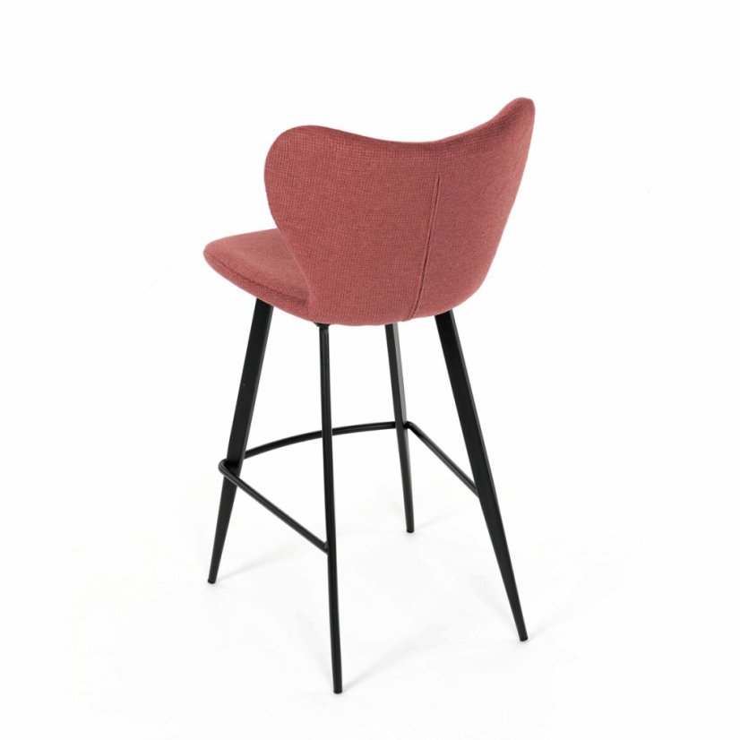 Barová židle, červená, látka, AUB-1068 RED2