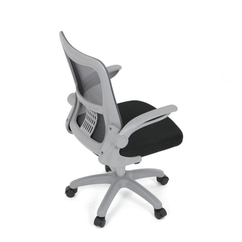 Dětská židle, výškově nastavitelná, šedá síťovina, KA-K2008 GREY
