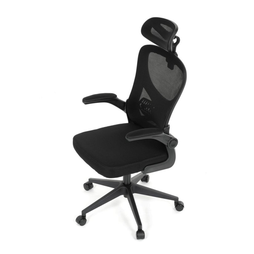 Kancelářská židle, houpací mechanismus, černá, KA-K2021 BK