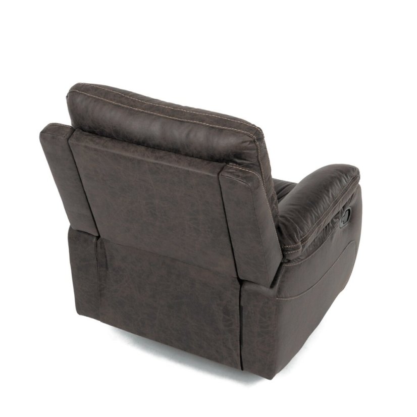 TV a relaxační křeslo s manuálním ovládáním, potah coffee látka v dekoru vintage