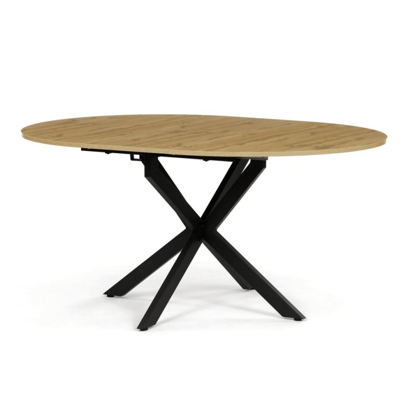 Jídelní stůl rozkládací 120-160x120 cm, melamin, dub, DT-I1120 OAK - Barva (vyberte): hnědá - Barva (vyberte): bílá#eup349724euv4