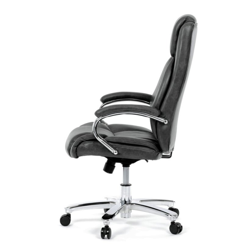 Kancelářské křeslo, houpací mechanismus, šedá ekokůže, KA-F1385 GREY