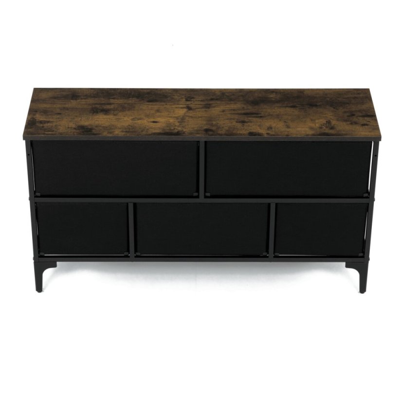 Komoda 103x30x56cm, mdf, vícebarevná, AUK-W2103 BK