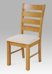 jídelní židle, barva ořech, potah krémový