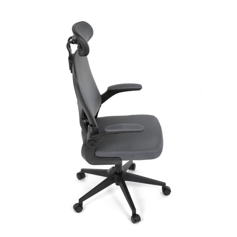 Kancelářská židle, houpací mechanismus, šedá, KA-K2021 GREY