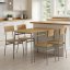 Jídelní set s 4 židlemi, 110x70x76cm, mdf, divoký dub, AUT-O2156 OAK - Barva: bílá#eup349669euv3