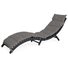 Zahradní lehátko 54x192x68cm, hliník, šedá, AZL-L1301 GREY