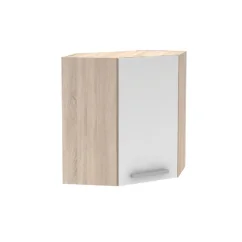 Horní skříňka roh 1DV, dub sonoma/bílá, univerzální, NOPL-013-OH