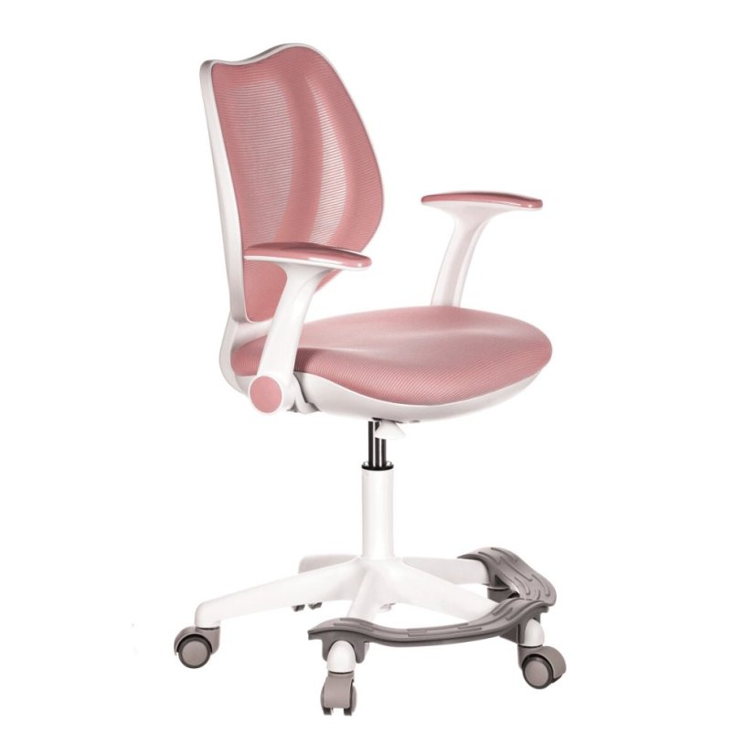 Dětská židle, výškově nastavitelná, růžová síťovina, KA-C806 PINK