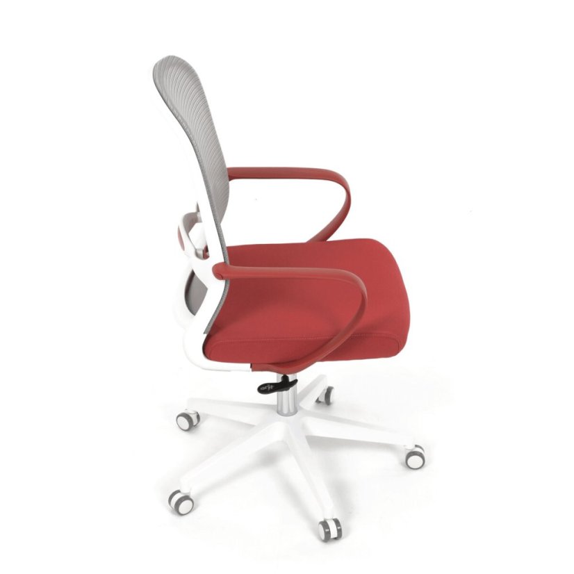 Kancelářská židle, houpací mechanismus, červená látka, KA-S425 RED