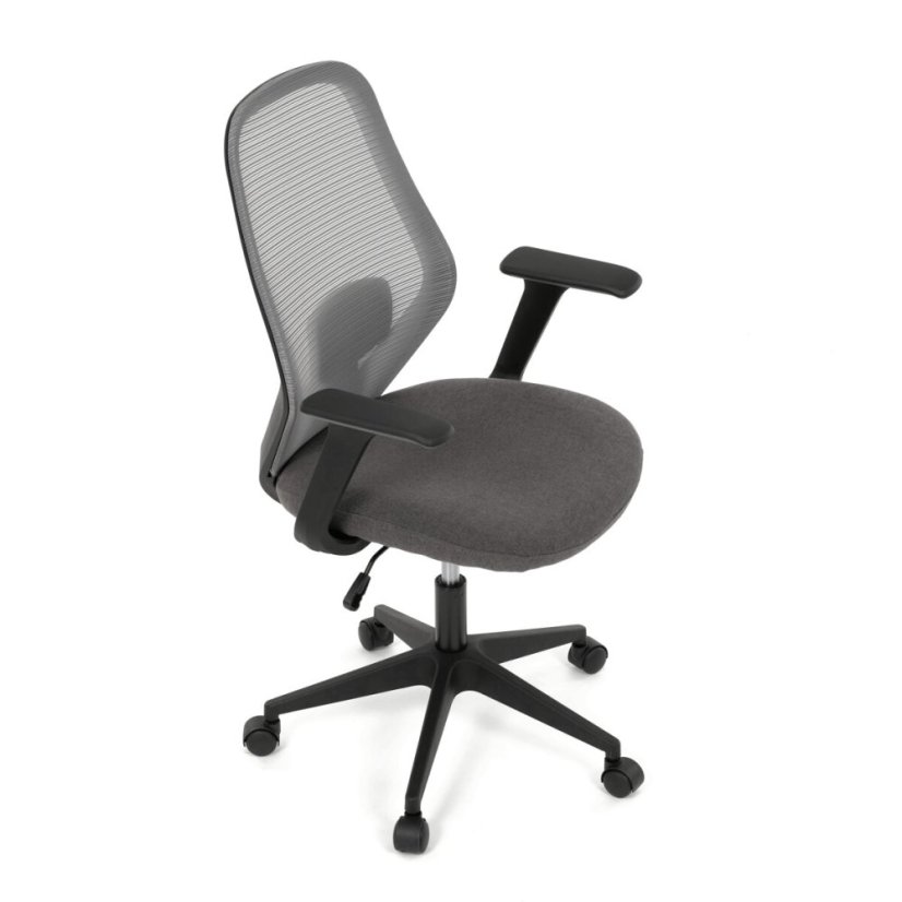 Kancelářská židle, houpací mechanismus, šedá síťovina, KA-V3149 GREY