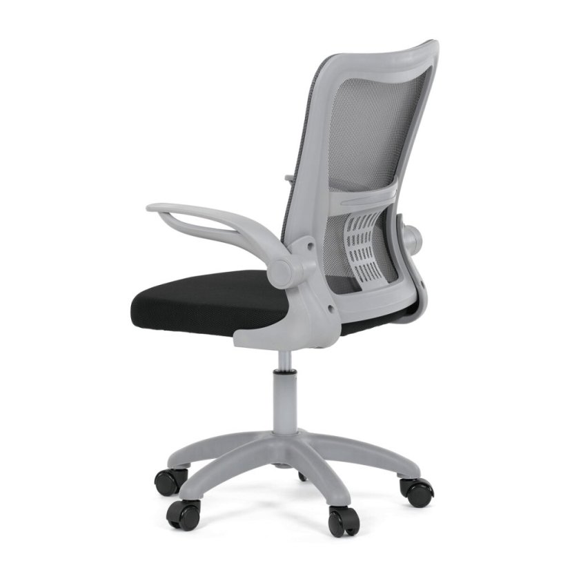 Dětská židle, výškově nastavitelná, šedá síťovina, KA-K2008 GREY