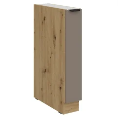 Spodní skříňka s výsuvným košem FRISBO 15 D CARGO BB, sandgrau/dub artisan (15 x 82) cm