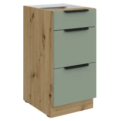 Spodní skříňka ARSANY 40 D 3S BB, aquamarine/dub artisan (40 x 82) cm