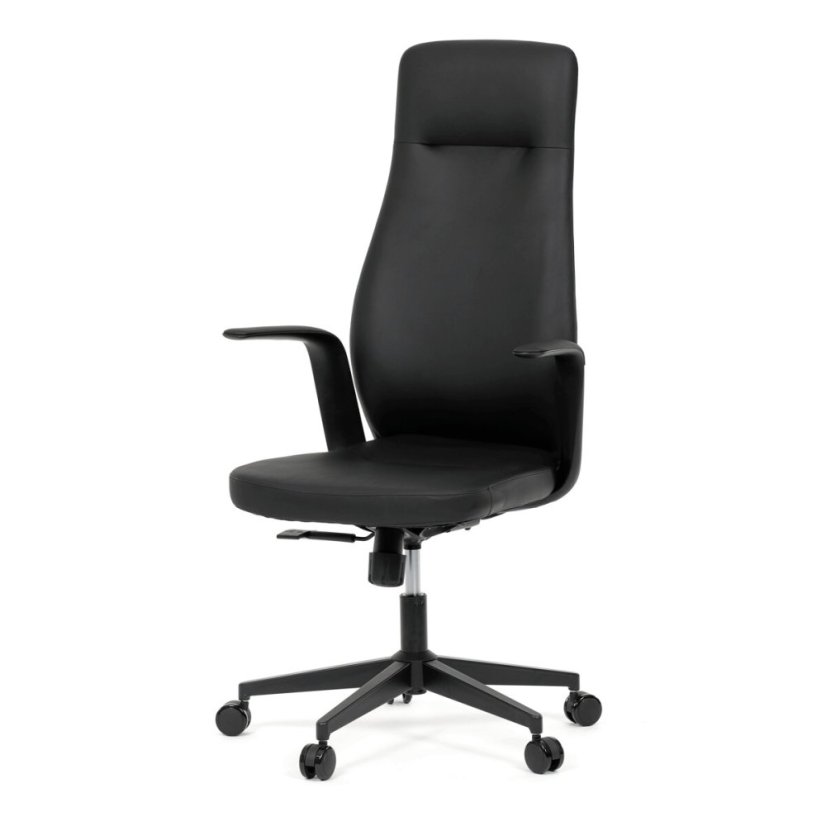 Kancelářské křeslo, synchronní mechanismus, černá ekokůže, KA-T8325 BK