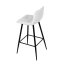 Barová židle, bílá, látka,AUB-X7015 WT2