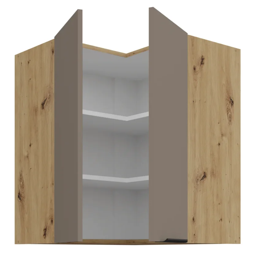Horní rohová skříňka FRISBO 60x60 GN-72 2F, sandgrau/dub artisan