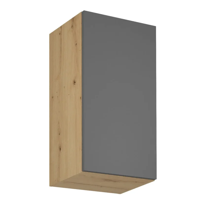 Horní skříňka LANGEN G40, univerzální, dub artisan/šedý mat (40 x 72) cm