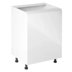 Spodní skříňka, bílá / bílá extra vysoký lesk, AURORA D602F